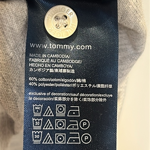 Tommy Hilfiger Custom Fit Polo Shirt Grey Short Sleeve Moisture Wicking NWT - Picture 9 of 14